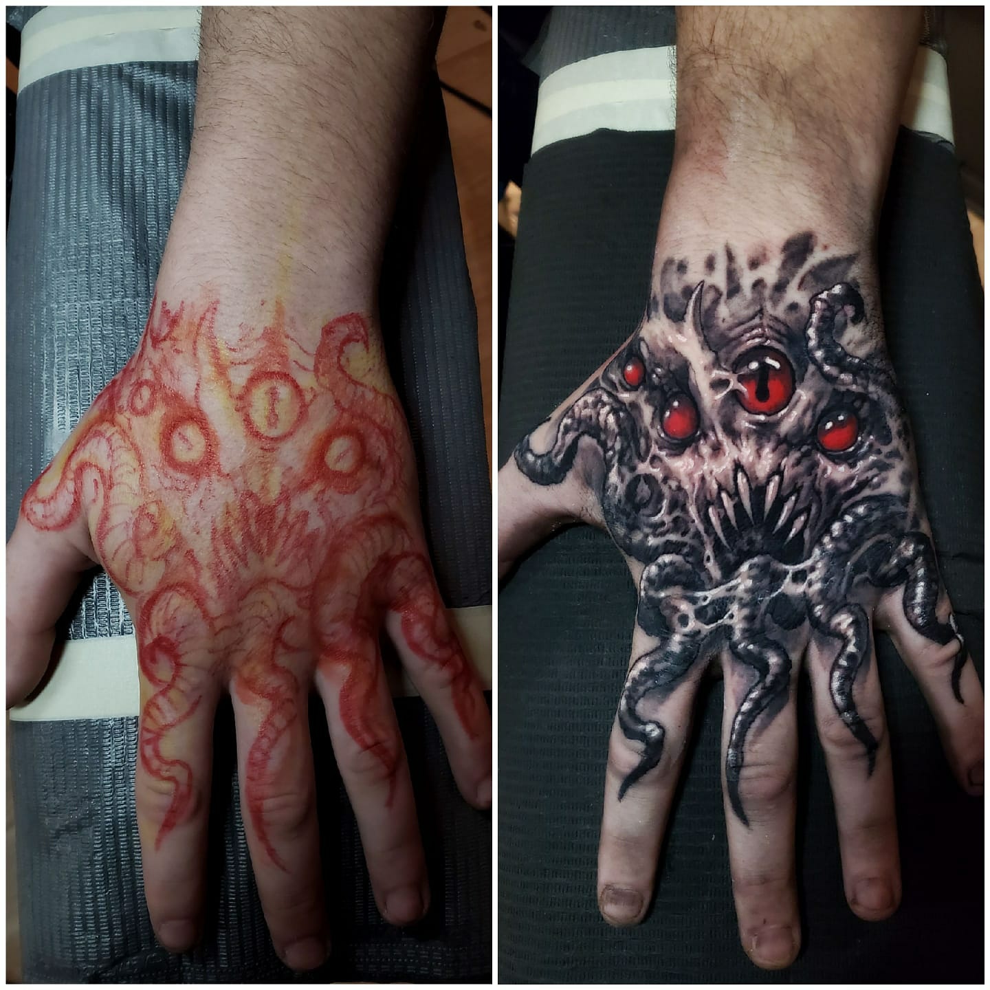 Monster with Tentacles Hand (Use of Red)