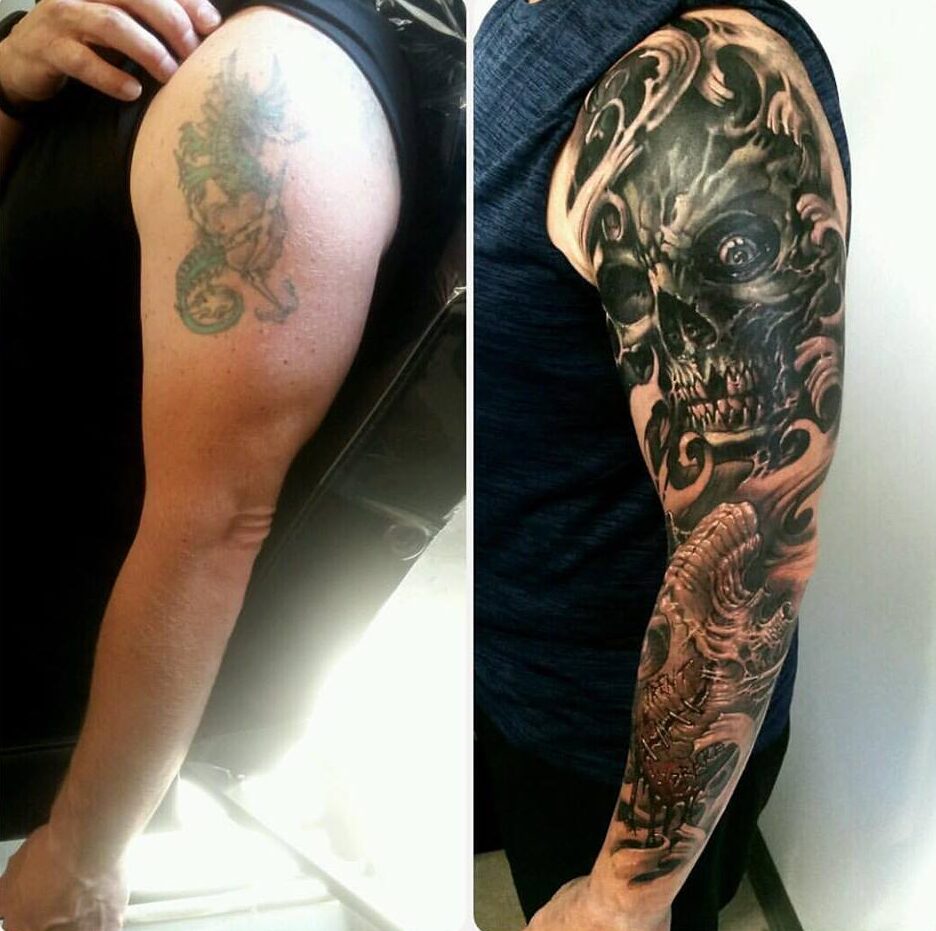 Leaved Skull Cover-Up