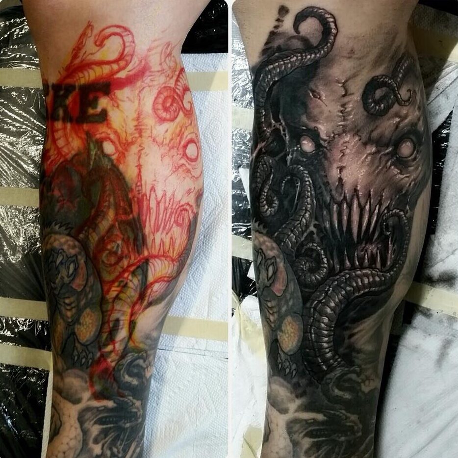 Monster with Tentacles Partial Cover-Up