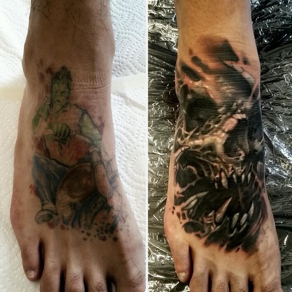 Monster with Texture on Foot Cover-Up