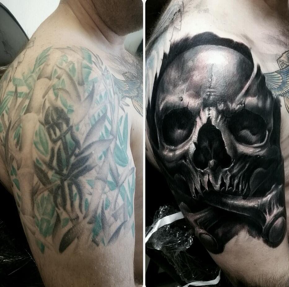 Skull and Nails Cover-Up