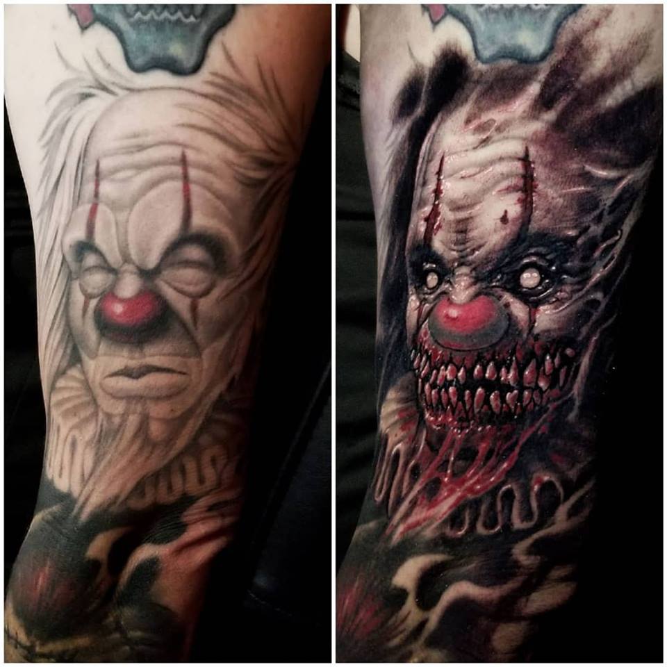Evil Clown Cover-Up (Use of Red)