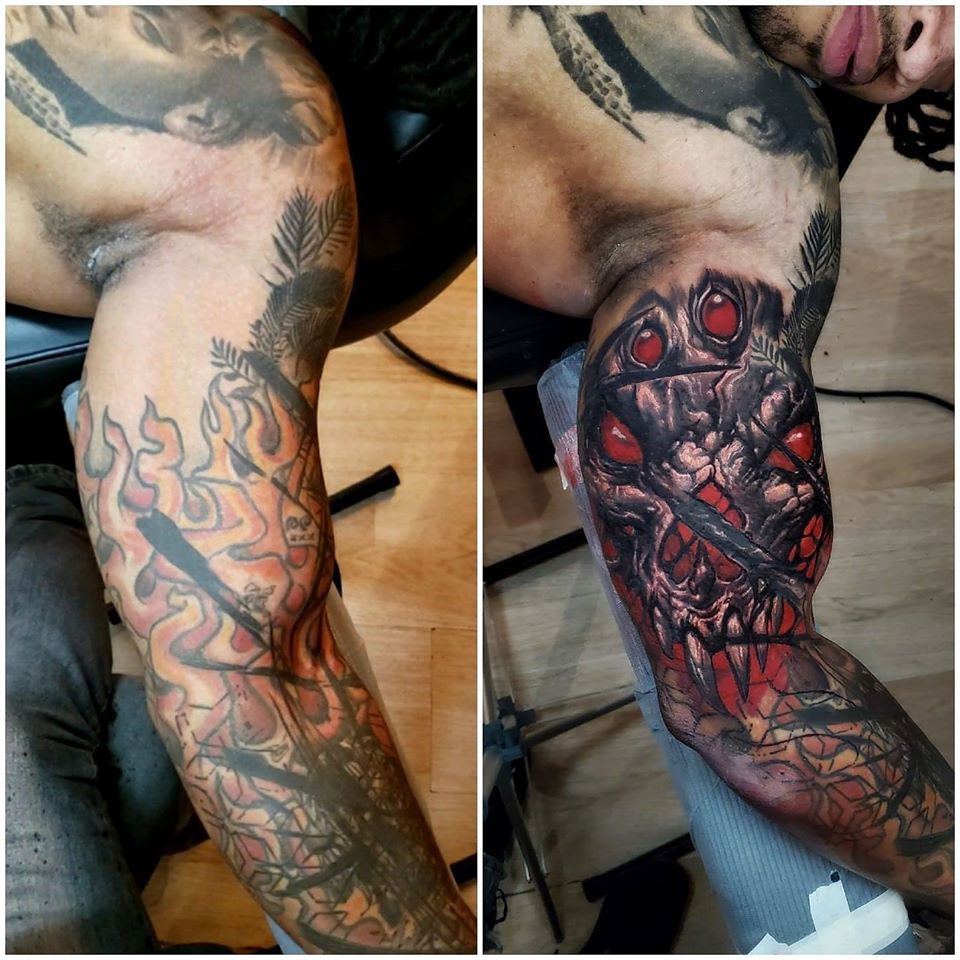 Evil Skull Cover-Up (Use of Red)