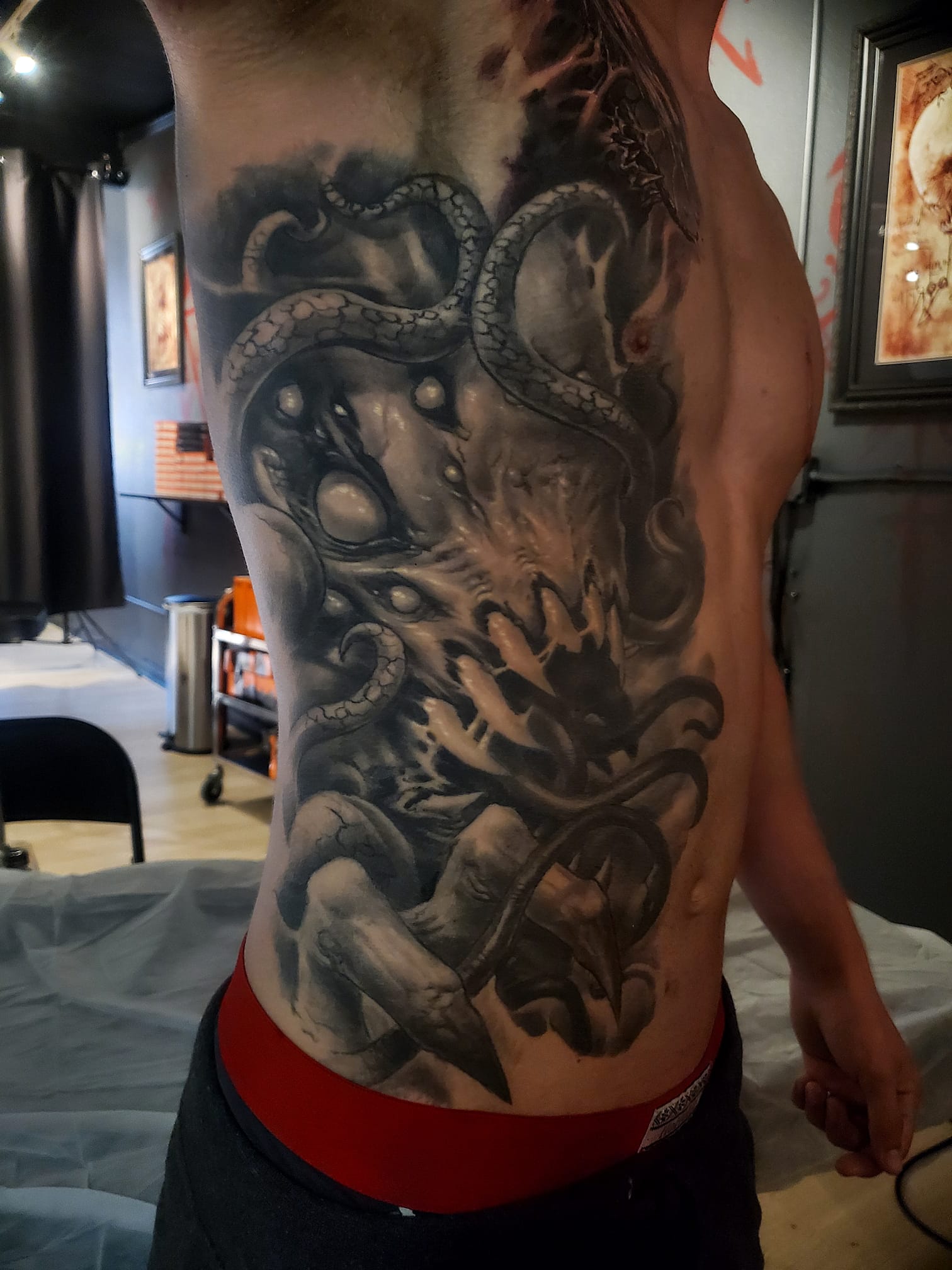 Healed Monster with Tentacles and Hand on Torso