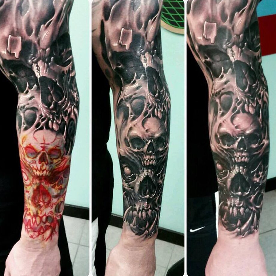 Cover-Up on Skull Sleeve